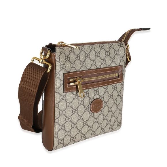 Gucci Beige GG Supreme Small Messenger Bag - Picture 4 of 6
